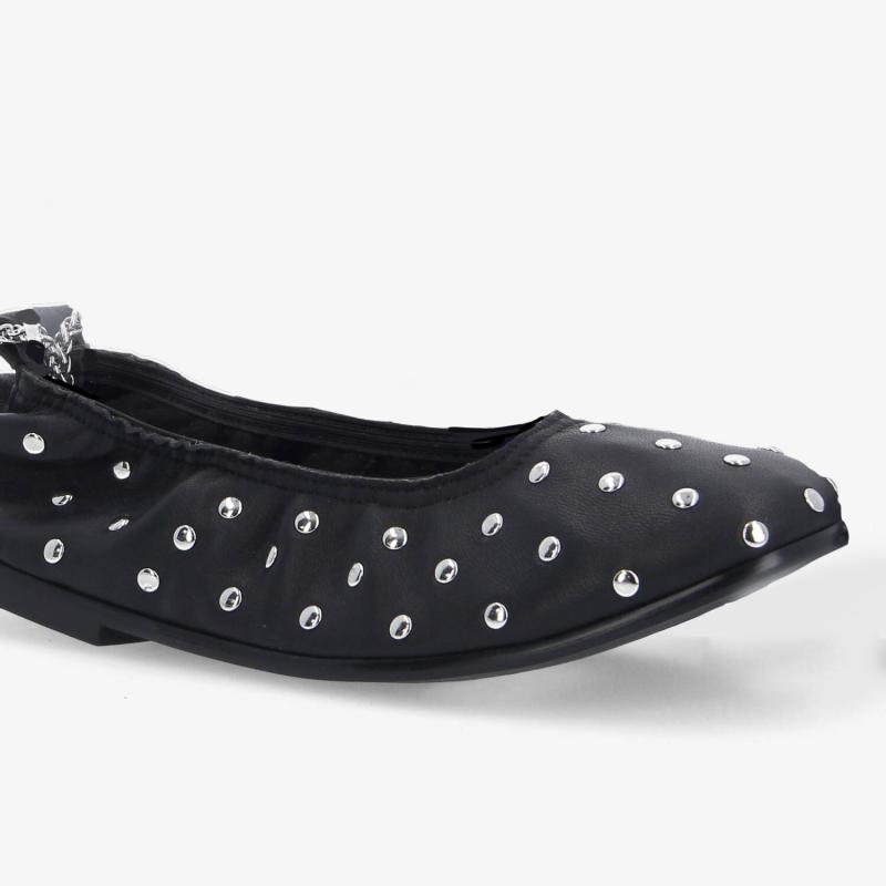 AMELIE BALLERINA W - LAMBSKIN - BLACK